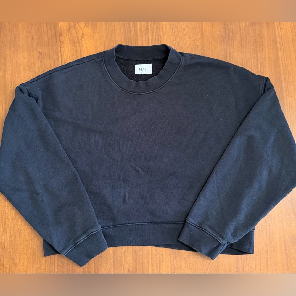 MATE the Label Black Crewneck Sweatshirt Woman’s Size L